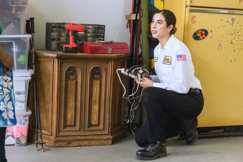 Mr. Sparky electrician performing circuit repair and installation for a Gainesville client.